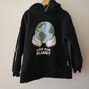 Disney Primark Hoodie Black Mickey Mouse 6 Boys